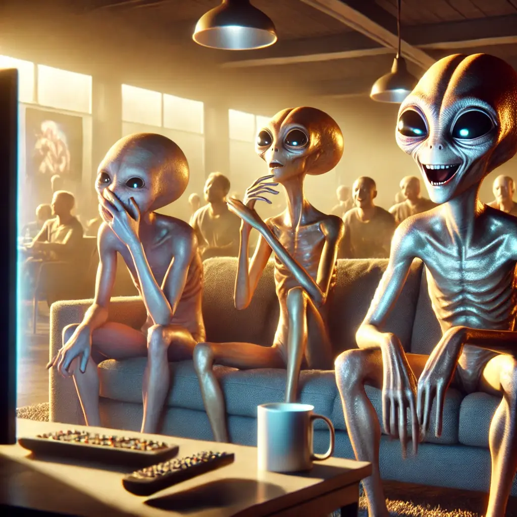 Aliens Discovering Human Humor