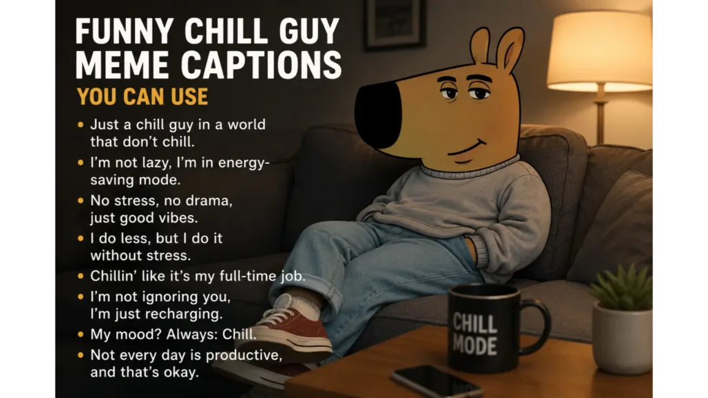Funny Chill Guy Meme Captions You Can Use